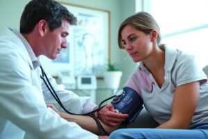 Graphique illustrant les niveaux de tension artérielle normale et hypertension