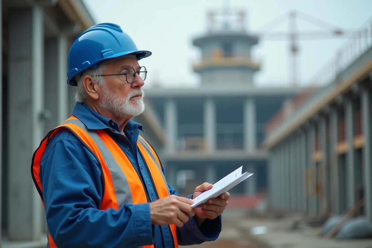 Ouvrier vérifiant sa carte d